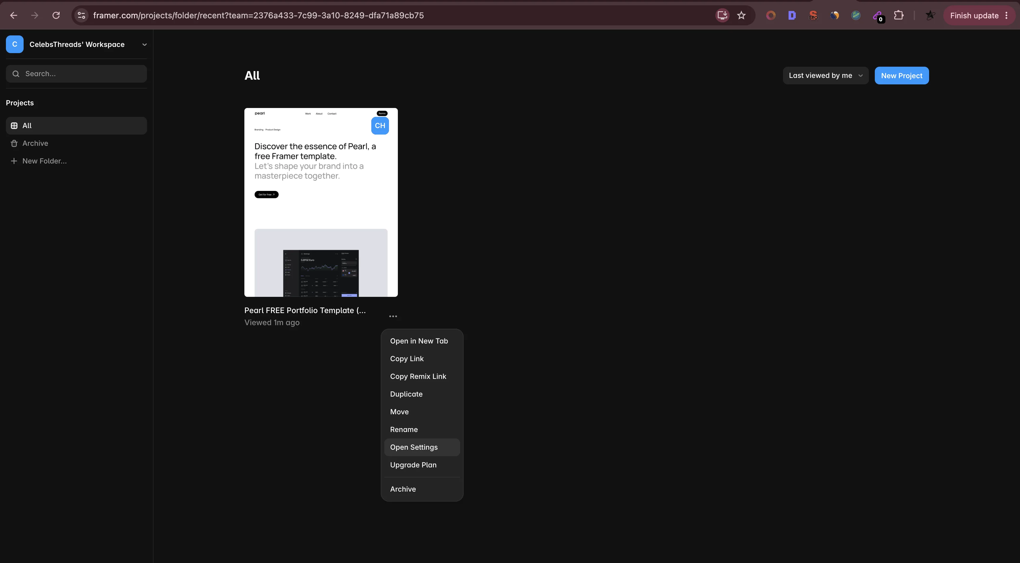 Open Site Settings from the project menu